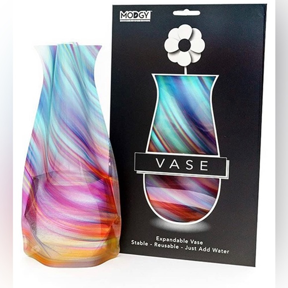 NWT/2 Modgy Expandable/reusable vases. Gustav Klimt/the Kiss & multi color Rize - Picture 3 of 10